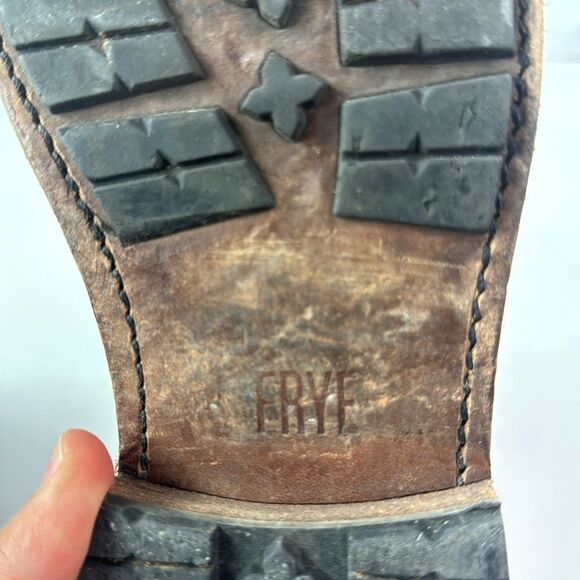 Frye Bowery Moc Grailed Lace Up Brown Leather Men’s Boots - Picture 12 of 15